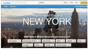 Página de Airbnb en Nueva York.