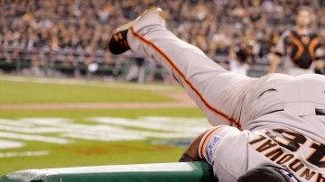 Pablo Sandoval ha realizado jugadas espectaculares con el guante durante la postemporada.