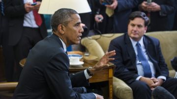 Ron Klain ayer junto al presidente Barack Obama en la Casa Blanca.