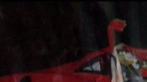 Así quedó el vehículo de Taveras.