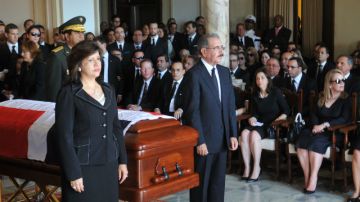 El presidente Danilo Medina encabezó el funeral.