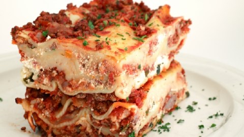 Lasaña de pollo.