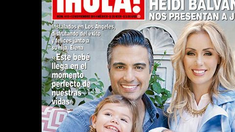 El actor y la modelo aparecieron en la portada de la publicación junto a Jaime III, el recién nacido, y Elena, su hija.