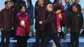 Obama comparte tribuna con el presidente  ruso Vladimir Puttin.