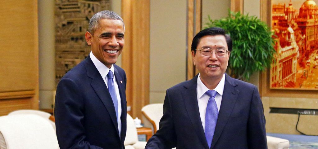 Obama y  Xi Jinping durante una reunión.
