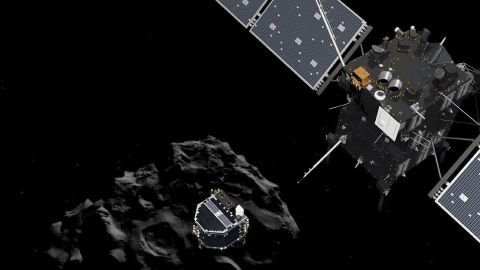 El módulo Philae se desprendió de la sonda Rosetta.