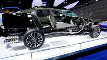 El nuevo modelo Hyundai Genesis que estarán en exhibición en el Auto Show.