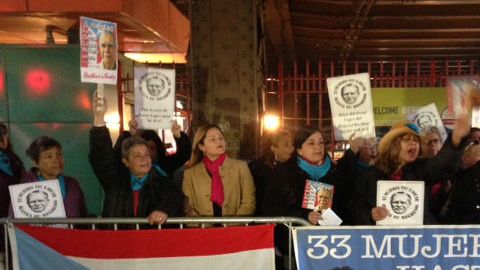La presidenta del Concejo, Melissa Mark-Viverito, hizo parte de la protesta.