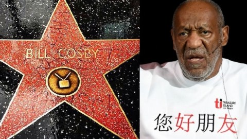 Los vándalos escribieron "violador" sobre la estrella en el Paseo de la Fama.