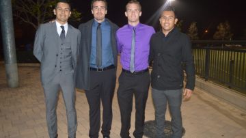 De izquierda a derecha: Jimmy Ross, Shane Shelton, Cody Shelton y Francisco Magaña, todos jugadores de Coras USA.