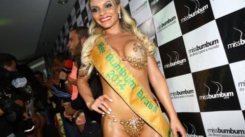 Indianara Carvalho se coronó como la “Miss Bumbum 2014” el pasado noviembre.