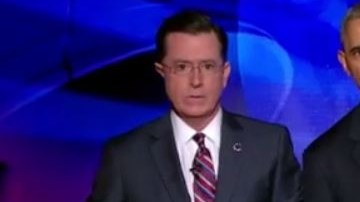 Obama junto al comediante Stephen Colbert