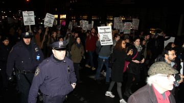 Protestas en Union Square, Nueva York, tras la decisión del Gran Jurado en el caso Garner.