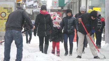 Vecindarios de Queens como Bayside y Jamaica se vieron afectados por la nevada.