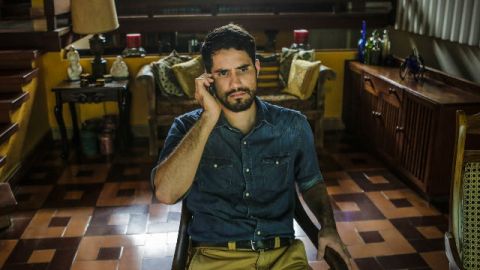 Gabriel Serra posa desde su casa en Managua. Está nominado a un Oscar.
