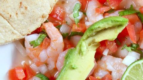 Ceviche de camarón.