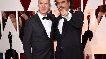 Iñárritu y Michael Keaton a su llegada a la alfombra roja.