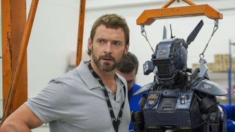 Hugh Jackman es el temible Vincent Moore en 'Chappie'.