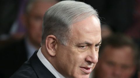El primer ministro israelí Benjamín Netanyahu se dirige a los congresistas.