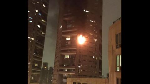 El fuego ocurrió en el piso 17.