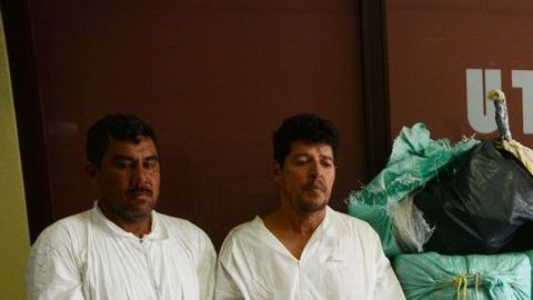 La presentación de los presuntos delincuentes.