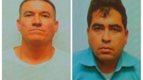 Entre los detenidos está Octavio Gómez Gómez (izq.) y Daniel Menera Sierra.