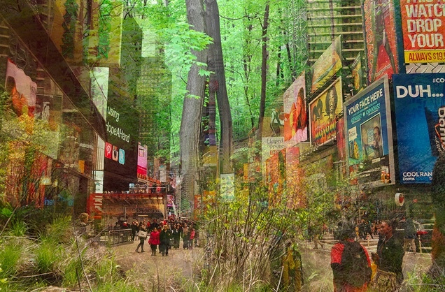 Así luciría Times Square con un bosque.