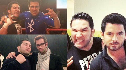 Varios artistas publicaron sus fotos con "El Hijo del Perro Aguayo" en las redes sociales.