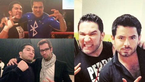Varios artistas publicaron sus fotos con "El Hijo del Perro Aguayo" en las redes sociales.