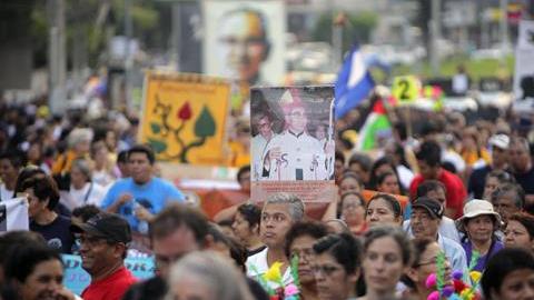 En El Salvador se realizó una peregrinación.