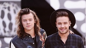 De izq. a der., Harry Styles, Liam Payne, Niall Horan y Louis Tomlinson de One Direction en una presentación en Nueva York.