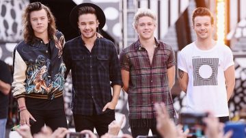 De izq. a der., Harry Styles, Liam Payne, Niall Horan y Louis Tomlinson de One Direction en una presentación en Nueva York.