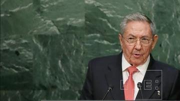 El presidente de Cuba, Raúl Castro, durante su primera intervención en la Naciones Unidas, ante la Cumbre de Desarrollo Sostenible.