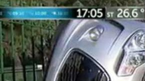 Así quedó uno de los vehículos involucrados en el percance.