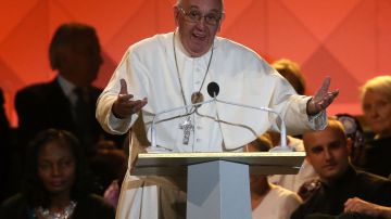 El Papa se dirige a los asistentes al el Encuentro Internacional de Familias en Filadelfia.