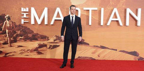 Matt Damon durante la presentación europea de la película 'The Martian'.