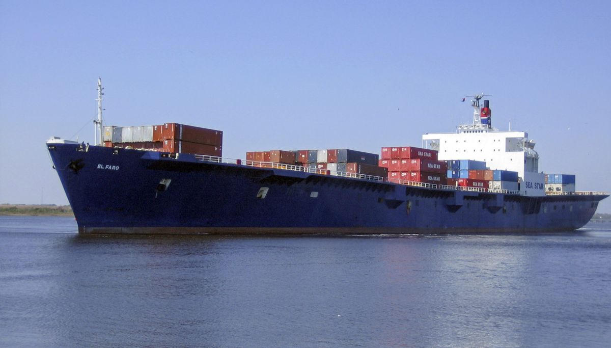El buque de carga "El Faro" desapareció en el mar al paso del huracán Joaquín.