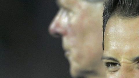 Javier Hernández, al final del encuentro del sábado ante EEUU.