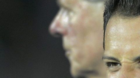 Javier Hernández, al final del encuentro del sábado ante EEUU.