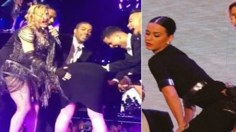 Katy y Madonna decidieron brindar un rato de diversión en el escenario.