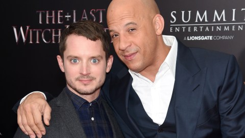 Elijah Wood y Vin Diesel durante la premiere en Nueva York de "The Last Witch Hunter".