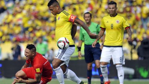 Freddy Guarin durante el partido ante Perú.