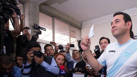 El presidente electo de Guatemala, Jimmy Morales.