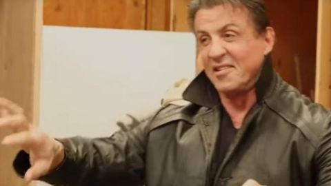 Stallone, orgulloso de sus artículos de colección.