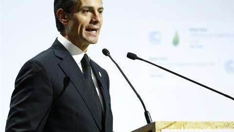 Enrique Peña Nieto, presidente de México durante su participación en la COP21, en París, Francia.