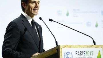 Enrique Peña Nieto, presidente de México durante su participación en la COP21, en París, Francia.