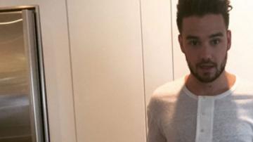 Liam Payne publicó una foto en la cocina ataviado con un delantal rojo.