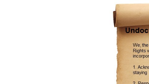 "Carta de Derechos de los Indocumentados" es obra del grupo "United We Stay", que promueve la reforma migratoria.