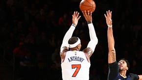 Carmelo Anthony concretó 29 puntos contra los Pelicans.