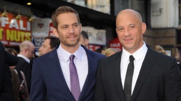 De izq. a der., los actores Paul Walker, Vin Diesel y Tyrese Gibson en plena promoción de "Fast & Furious 6" en Londres.